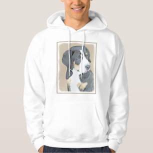 Bernese Mountain Dog Puppy Painting - Original Art Hoodie
