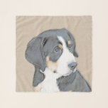 Bernese Mountain Dog Puppy Painting - Original Art Scarf<br><div class="desc">Bernese Mountain Dog Puppy dog portrait, original painting. We specialise in cute and funny original art. Buy this for yourself or as a great gift for your Bernese Mountain Dog Puppy loving friends. Be creative - click on CUSTOMIZE to add/remove/change text, resize the picture, change colours or anything else the...</div>