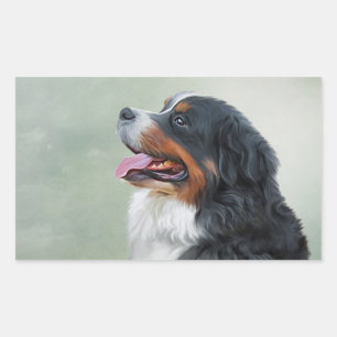 Bernese Mountain Dog Rectangular Sticker