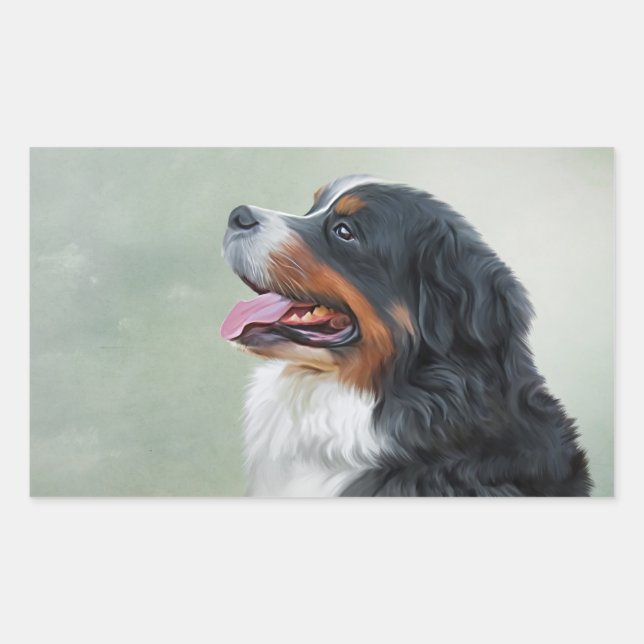 Bernese Mountain Dog Rectangular Sticker (Front)