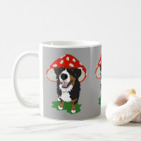 Bernese Mountain Dog Red Mushroom Cap