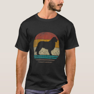 Bernese Mountain Dog Retro Silhouette Dog Dad Fath T-Shirt