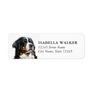 Bernese Mountain Dog Return Address Labels