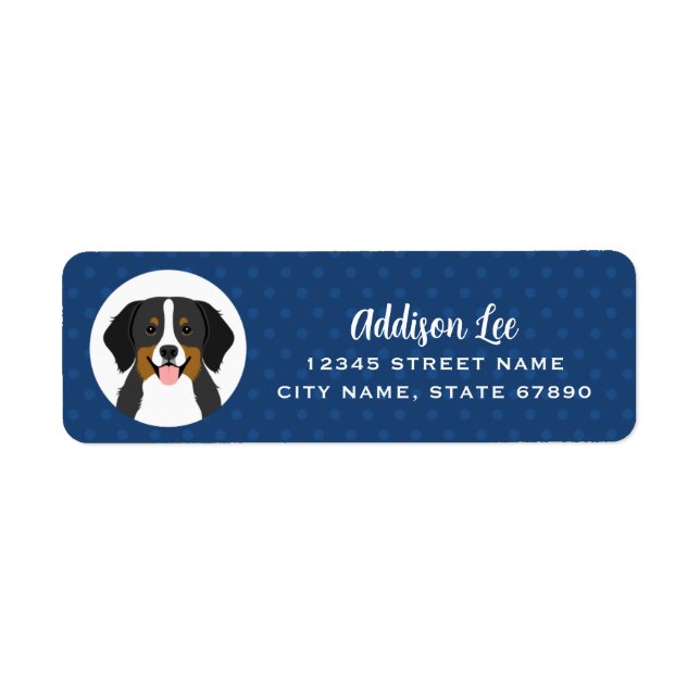 Bernese Mountain Dog Return Address Labels (Front)