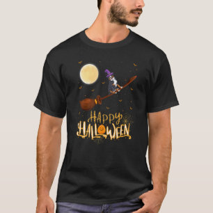 Bernese Mountain Dog Ride Witch Shotgun Halloween T-Shirt