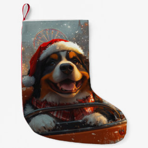 Bernese Mountain Dog Roller Coaster Christmas Small Christmas Stocking