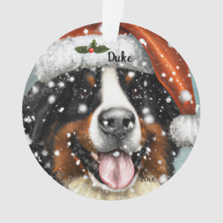 Bernese Mountain Dog, Santa Dog, Christmas Ornamen Ornament