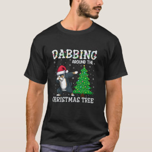 Bernese Mountain Dog Santa Hat Dabbing Around the T-Shirt