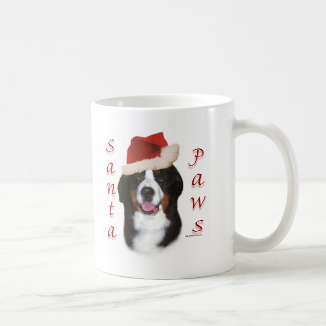 Bernese Mountain Dog Santa Paws Coffee Mug (Right)