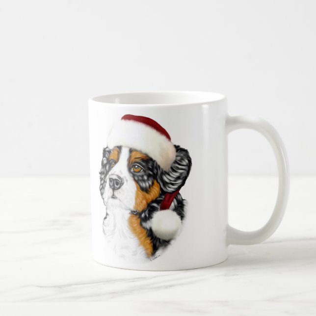Bernese Mountain Dog Santa Pup Coffee Mug (Right)