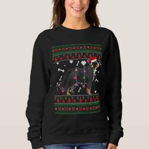 Bernese Mountain Dog Santa Ugly Christmas Sweater 