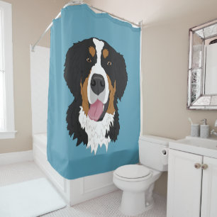 Bernese Mountain Dog Shower Curtain
