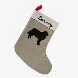 Bernese Mountain Dog Silhouette Berner Custom Small Christmas Stocking