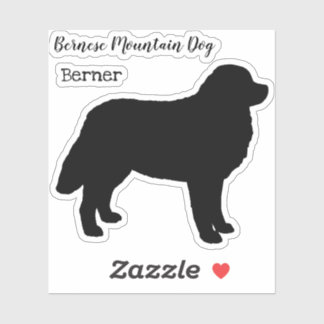 Bernese Mountain Dog Silhouette Sticker
