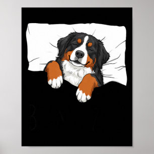 Bernese mountain dog sleepshirt pyjamas funny pun poster