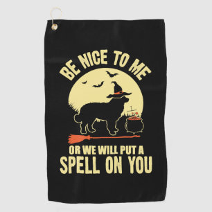 Bernese Mountain Dog Spell on You Halloween Costum Golf Towel