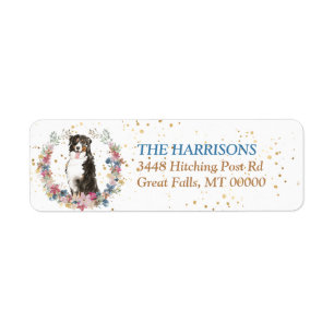 Bernese Mountain Dog Spring Flowers Wreath