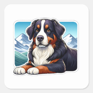 Bernese Mountain Dog Square Sticker