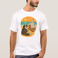 Bernese Mountain Dog Sunset Beach Companion