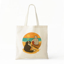 Bernese Mountain Dog Sunset Beach Companion