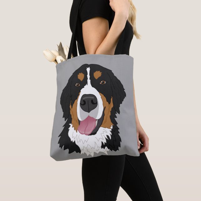 Bernese Mountain Dog Tote Bag (Close Up)