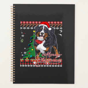 Bernese Mountain Dog Ugly Christmas Sweater Shirt  Planner