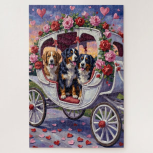 Bernese Mountain Dog Valentine's Day Jigsaw Puzzle