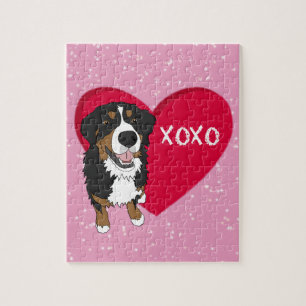 Bernese Mountain Dog Valentines Day  Jigsaw Puzzle