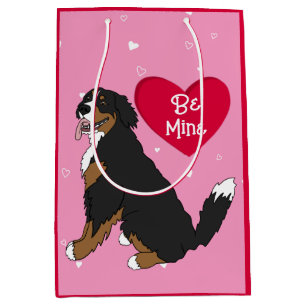 Bernese Mountain Dog Valentines Day  Medium Gift Bag