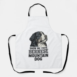 Bernese Mountain Dog Vintage Engraving Shirt Desig Apron
