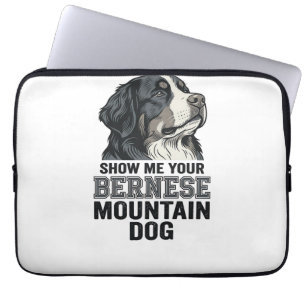 Bernese Mountain Dog Vintage Engraving Shirt Desig Laptop Sleeve