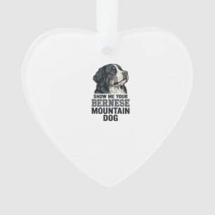 Bernese Mountain Dog Vintage Engraving Shirt Desig Ornament
