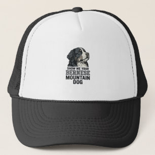 Bernese Mountain Dog Vintage Engraving Shirt Desig Trucker Hat