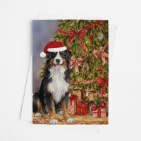 Bernese Mountain Dog  Watercolor Christmas Tree