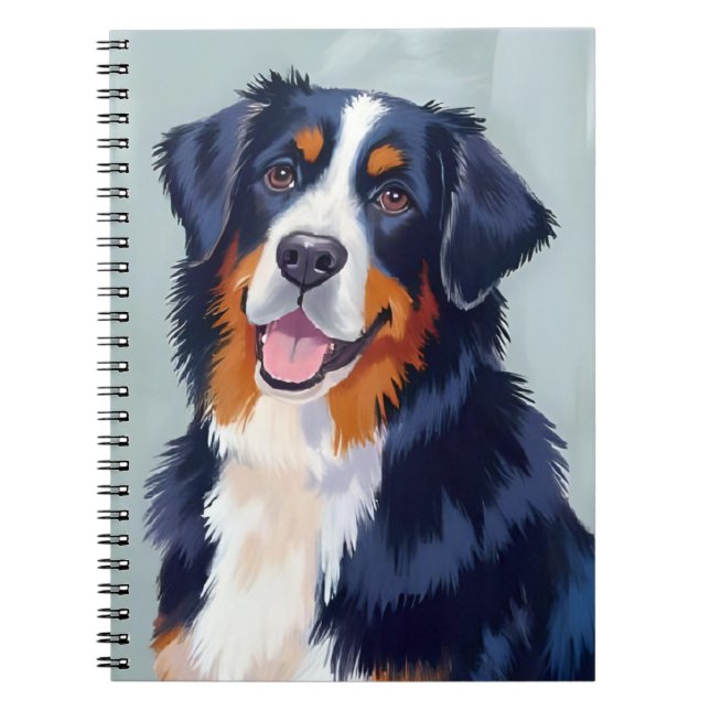 Bernese Mountain Dog | Watercolor Pet Notebook (Front)