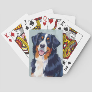 Bernese Mountain Dog   Watercolor Pet Playing Cards