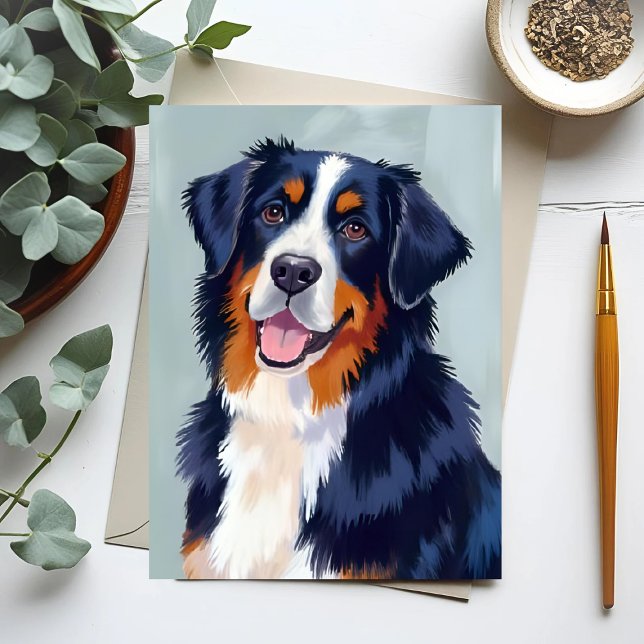 Bernese Mountain Dog | Watercolor Pet Postcard (Creator Uploaded)