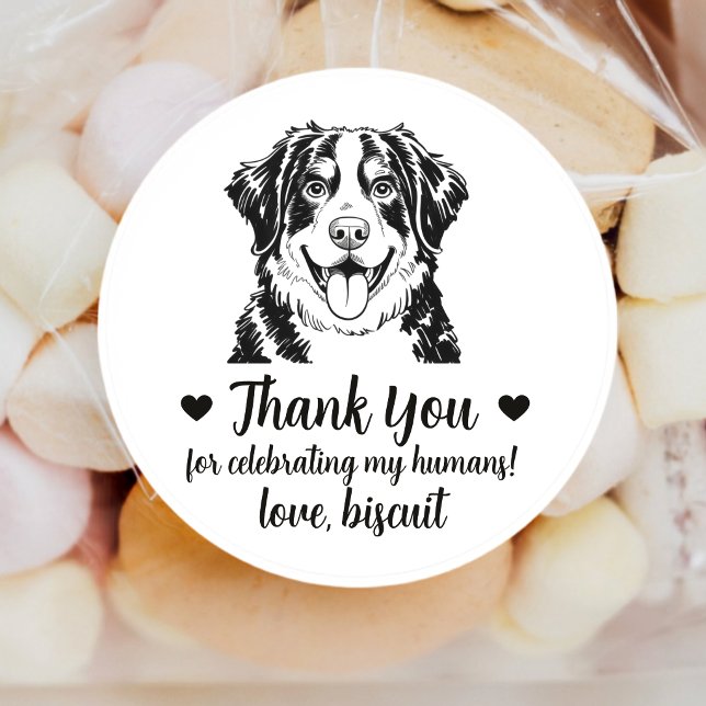 Bernese Mountain Dog Wedding Favour Stickers (Creator Uploaded)