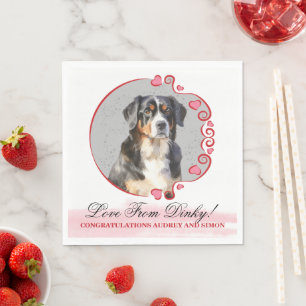 Bernese Mountain Dog Wedding Napkins