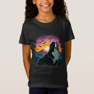 Bernese Mountain Dog with Mountain Sunrise view T-Shirt