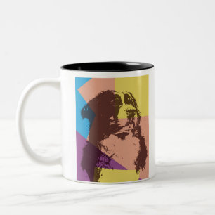Bernese Mountain Dog Wood Two-Tone Coffee Mug