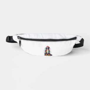 Bernese Mountain Dog x Christmas Lights Bum Bags
