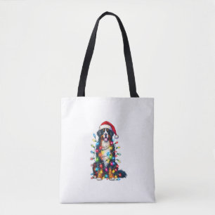 Bernese Mountain Dog x Christmas Lights  Tote Bag