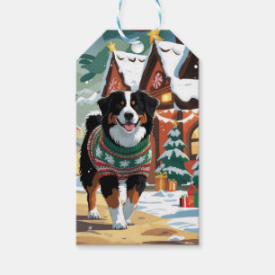 Bernese Mountain Dogs Christmas Snow Holiday Gift Tags