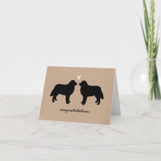 Bernese Mountain Dogs Wedding Congratulations Card