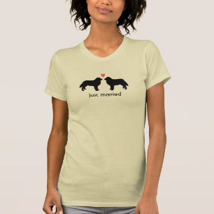 Bernese Mountain Dogs with Heart and Text T-Shirt