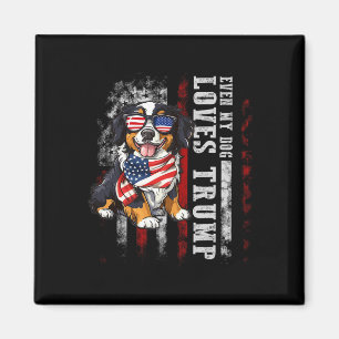 Bernese Mountain Even My Dog Loves Trump Funny Magnet