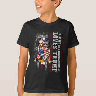 Bernese Mountain Even My Dog Loves Trump Funny  T-Shirt