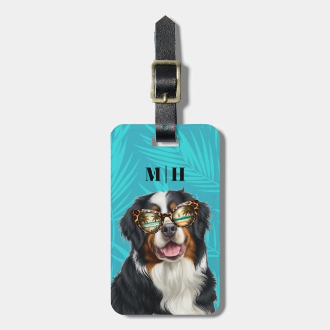Bernese Mountain Luggage Tag (Front Vertical)