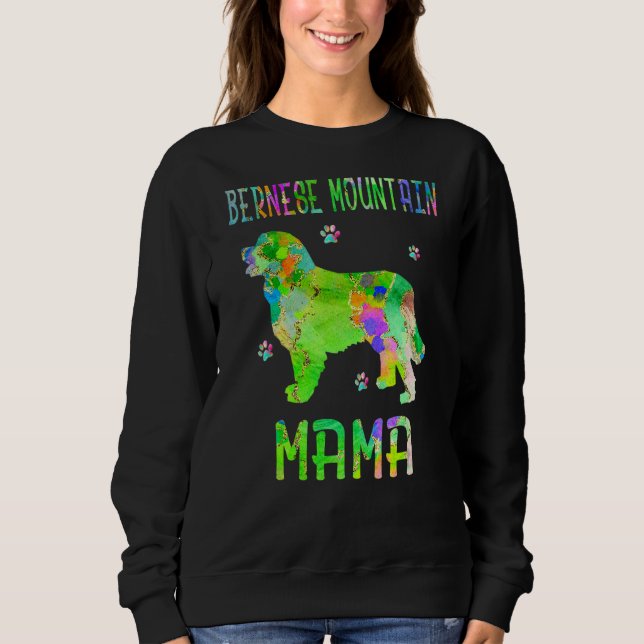 Bernese Mountain Mama Colourful Dog Mum Sweatshirt (Front)